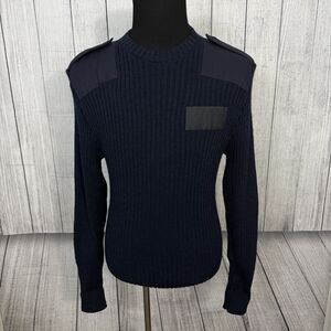 Brigade Quartermasters Men's Large Blue Wooly Pully Military Tactical Sweater